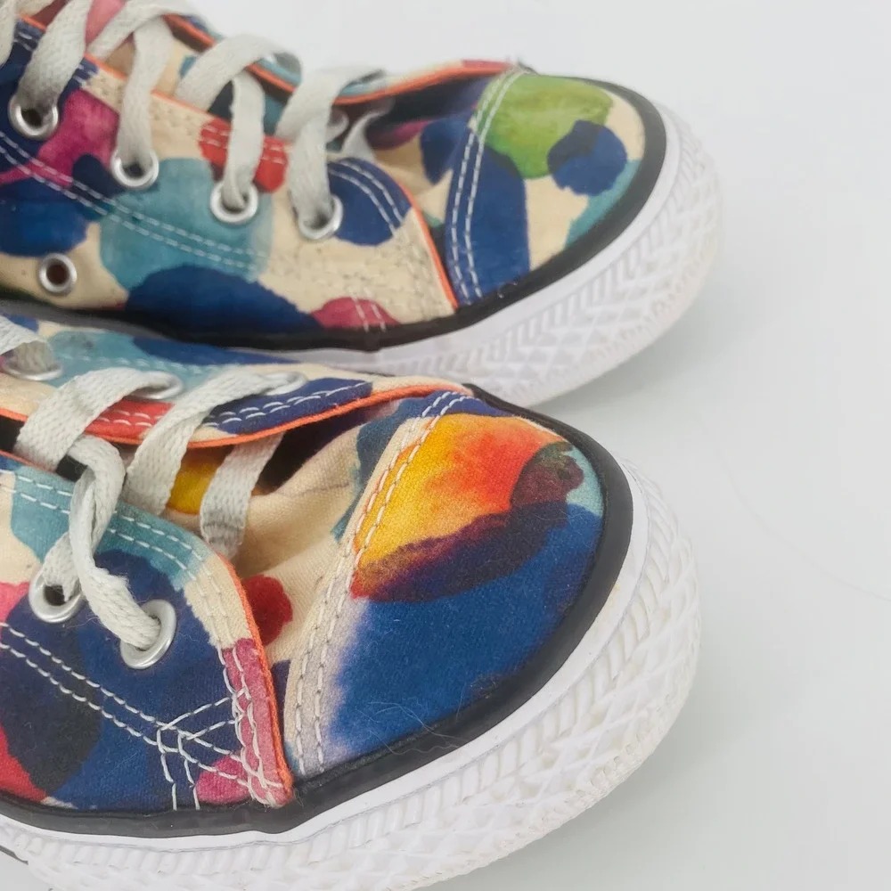 Converse Chuck Taylor All Star High Top Multi-Color Watercolor Dot Size 3 Youth